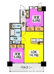 高宮駅 徒歩3分 3階の物件間取画像